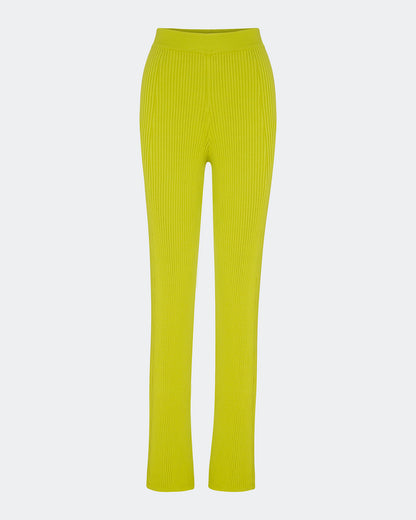 Elemental Lime Straight leg Knit Pants