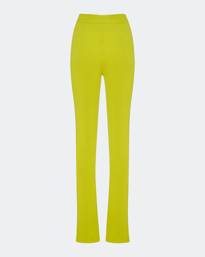 Elemental Lime Straight leg Knit Pants