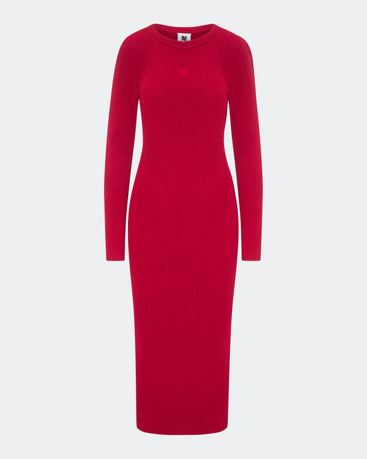 Elemental Scarlett Red Midi Dress