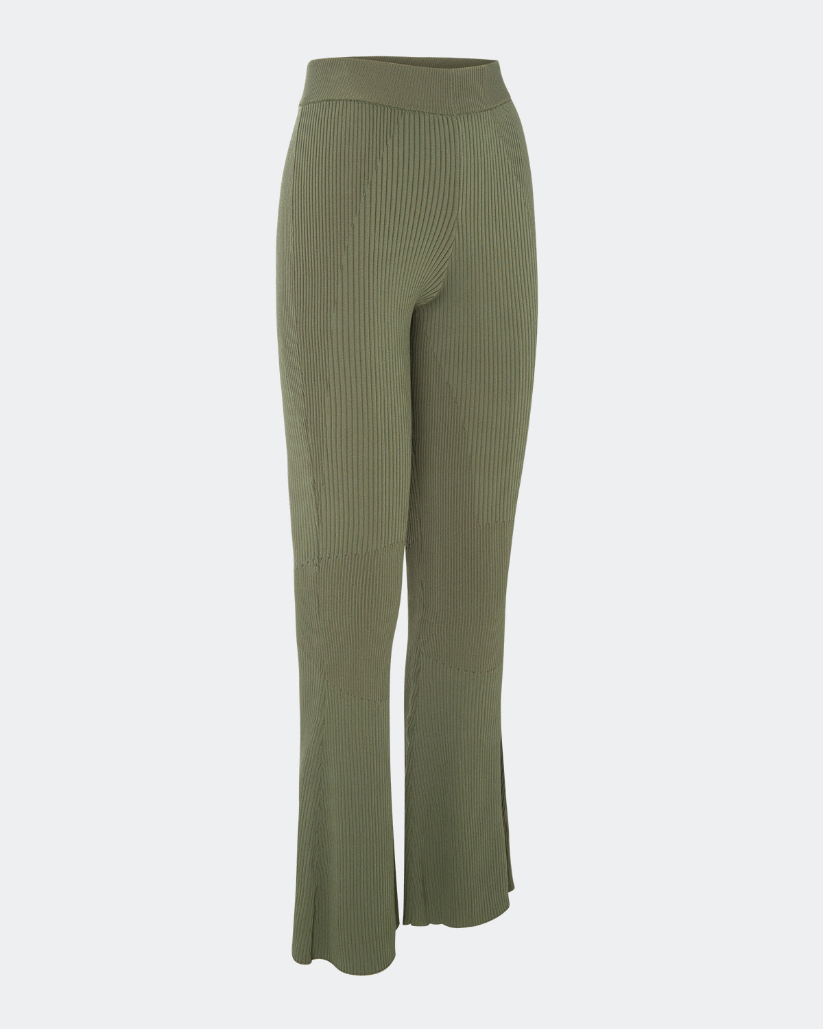 Elemental Olive Flared Knit Pants