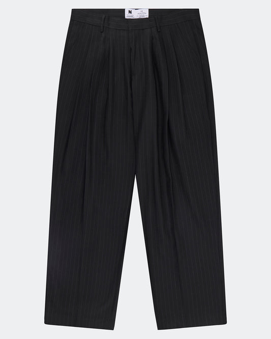 College Slacks Charcoal Pinstripe