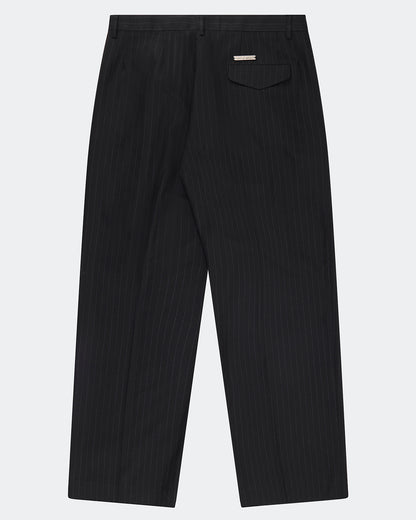 College Slacks Charcoal Pinstripe