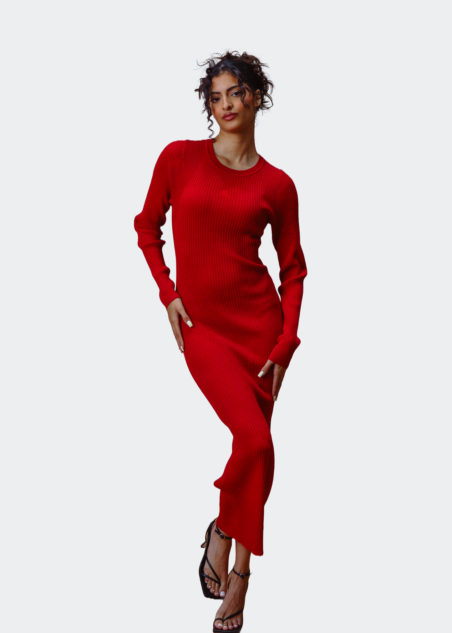 Elemental Scarlett Red Midi Dress